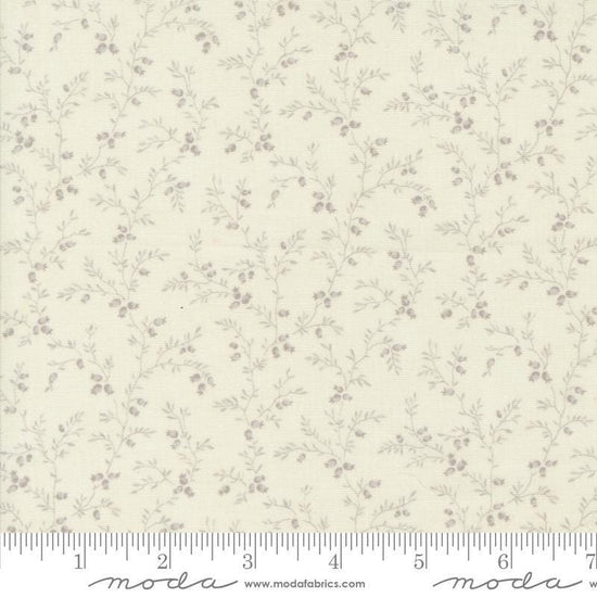 Image of the Sandalwood Liana Opal Moodbeam quilting cotton fabric by 3 Sisters for Moda Fabrics. Features a floral fabric on a cream background. Cute Little Fabric Shop