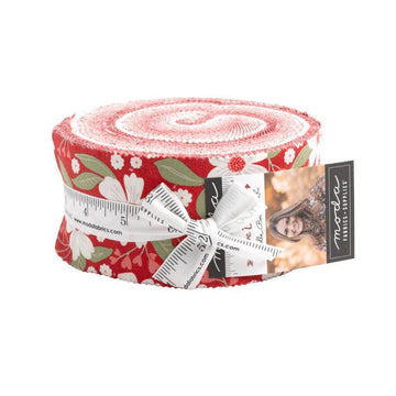 Image of the Love Blooms Rolie Polie by Moda Fabrics. Features valentine's day fabrics. 
Cute Little Fabric Shop