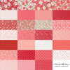 Image of the Love Blooms Rolie Polie by Moda Fabrics. Features valentine's day fabrics. 
Cute Little Fabric Shop