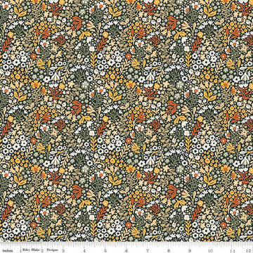 SALE The Old Garden Arthur C14233 Chive - Riley Blake Designs - Floral Flowers - Quilting Cotton Fabric
