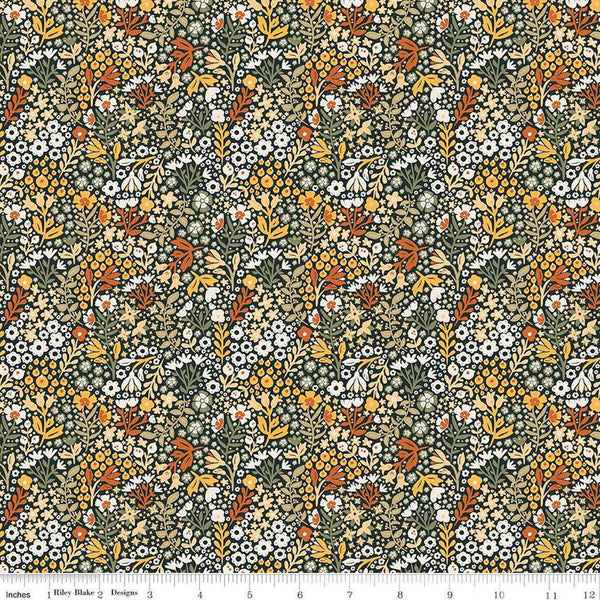 The Old Garden Arthur C14233 Chive by Riley Blake Designs - Floral Flowers - Quilting Cotton Fabric