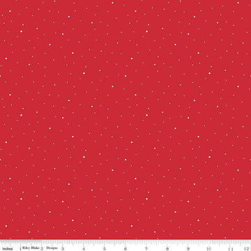 Dapple Dot C640 Riley Red - Riley Blake Designs - Scattered Pin Dots Dotted - Quilting Cotton Fabric