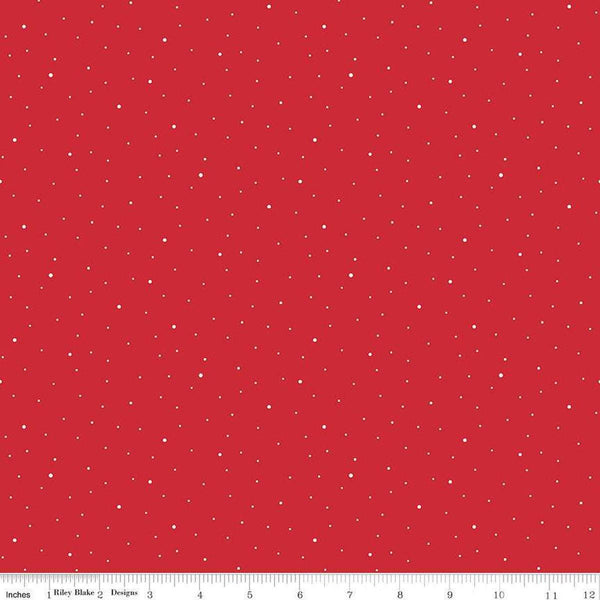 Dapple Dot C640 Riley Red by Riley Blake Designs - Scattered Pin Dots Dotted - Quilting Cotton Fabric