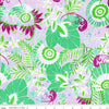 Image of the Expressions Batiks Bedazzled! Wisteria Skye quilting cotton fabric by Pat Fryer for Riley Blake Designs. Features a flower pattern on a pink background. 
Cute Little Fabric Shop