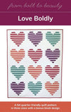 Image of the Love Boldly Quilt Pattern by Michelle Cain for Riley Blake Designs. Features hearts with stripes on a quilt.
Cute Little Fabric Shop