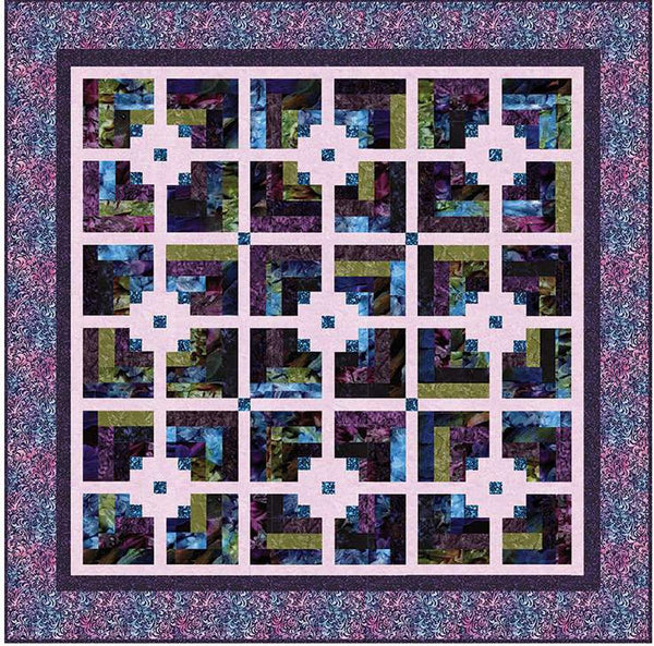 Image of the Four Square quilt pattern by Cozy Quilt Designs for Riley Blake Designs. Features squares on a quilt. 
Cute Little Fabric Shop