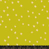 Image of the Starry Blenders Star Pistachio quilting cotton fabric by Alexia Abegg for Moda Fabrics. Features small scattered stars on a lime background. Cute Little Fabric Shop