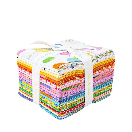 Image of the Celebrate Fat Quarter Bundle by Sue Daley for Riley Blake Designs. Features abstract geometric designs. 
Cute Little Fabric Shop