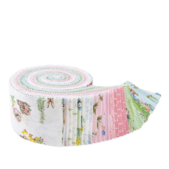 Image of the Peter Rabbit and Friends Rolie Polie by Beatrix Potter for Riley Blake Designs. Features animals on various backgrounds. 
Cute Little Fabric Shop