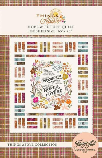Image of the Hope & Future Quilt Pattern by Fancy That Design House and Co for Moda Fabrics. Features a floral panel quilt. 
Cute Little Fabric Shop