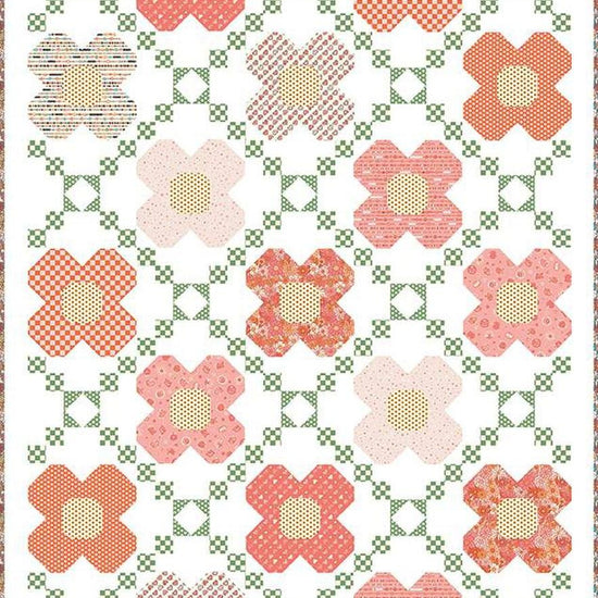 Image of the Flower Trellis quilt pattern by Frannie B Quilting Co for Riley Blake Designs. Features flowers on a quilt.
Cute Little Fabric Shop
