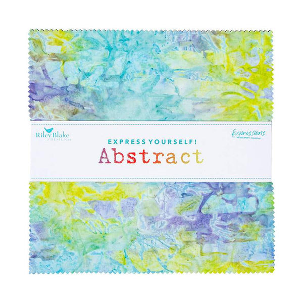 Image of the Expressions Batiks Express Yourself! Abstract 10 inch Stacker by Riley Blake Designs. Features quilting cotton abstract Batik fabric.
Cute Little Fabric Shop