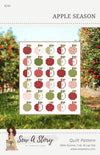 Image of the Apple Season Quilt Pattern by Jennifer Long for Riley Blake Designs. Features apples on a white background. 
Cute Little Fabric Shop