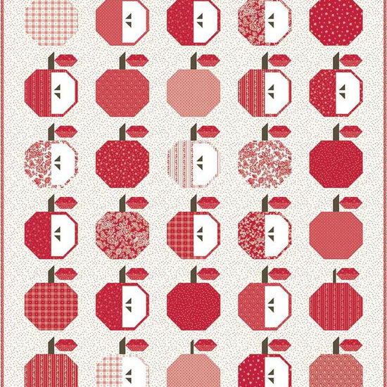Image of the Apple Season Quilt Pattern by Jennifer Long for Riley Blake Designs. Features apples on a white background.
Cute Little Fabric Shop