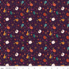 Little Witch Pumpkin Patch Purple Halloween Fabric - C14563 Riley Blake Quilting Cotton Fabric