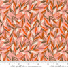 Image of the Things Above Leafscape Cameo quilting cotton fabric by Fancy That Design House for Moda Fabrics. Features leaves on an orange background. Cute Little Fabric Shop