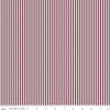 Image of the 1/8" Stripe on Ivory Sangria quilting cotton fabric by Riley Blake Designs. Features ivory and burgundy stripes. 
Cute Little Fabric Shop