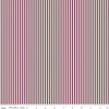 Image of the 1/8" Stripe on Ivory Sangria quilting cotton fabric by Riley Blake Designs. Features ivory and burgundy stripes. 
Cute Little Fabric Shop