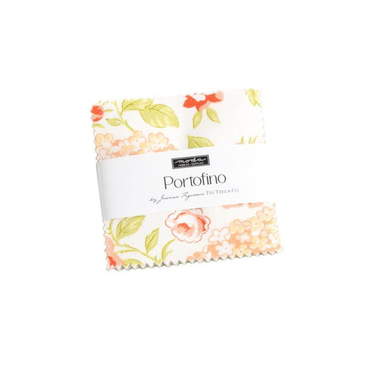 Image of the Portofino mini charm pack by Fig Tree Co for Moda Fabrics. Features floral fabrics.
Cute Little Fabric Shop