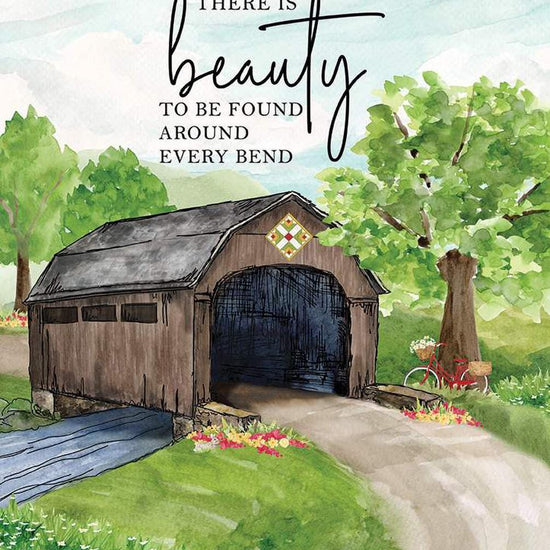 Image of the Covered Bridges in Spring There Is Beauty Panel quilting cotton fabric by Tara Reed for Riley Blake Designs. Features a covered bridge panel.
Cute Little Fabric Shop