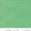 Image of the Portofino Eyelet Dots Azure quilting cotton fabric by Fig Tree Co for Riley Blake Designs. Features small circles on a green background. Cute Little Fabric Shop