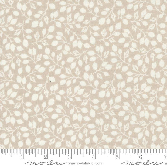 Image of the Portofino Branch Cobblestones quilting cotton fabric by Fig Tree Co for Riley Blake Designs. Features vines on a cream background. Cute Little Fabric Shop