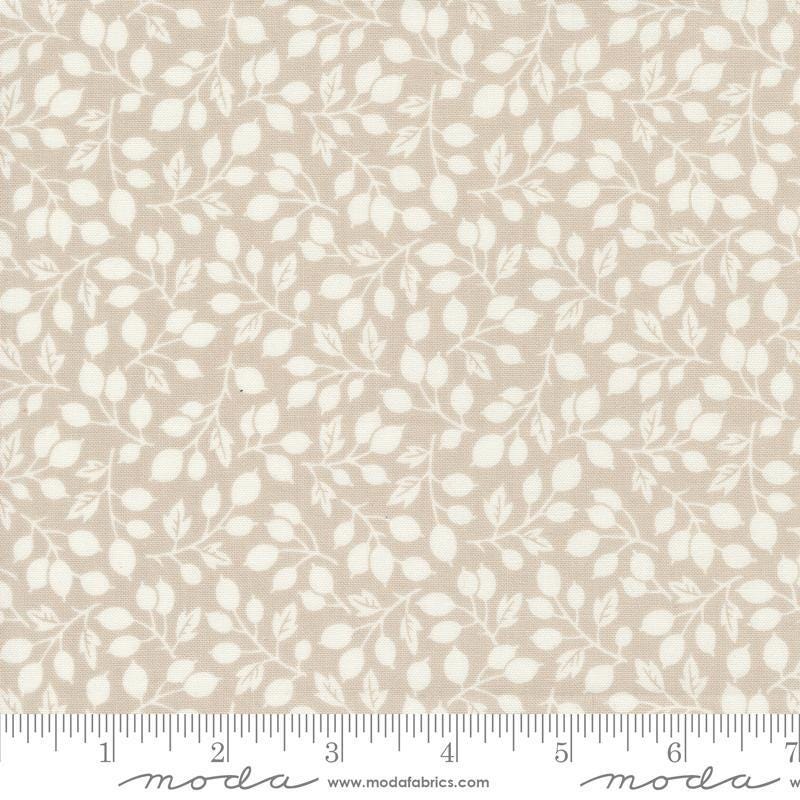 Image of the Portofino Branch Cobblestones quilting cotton fabric by Fig Tree Co for Riley Blake Designs. Features vines on a cream background. Cute Little Fabric Shop