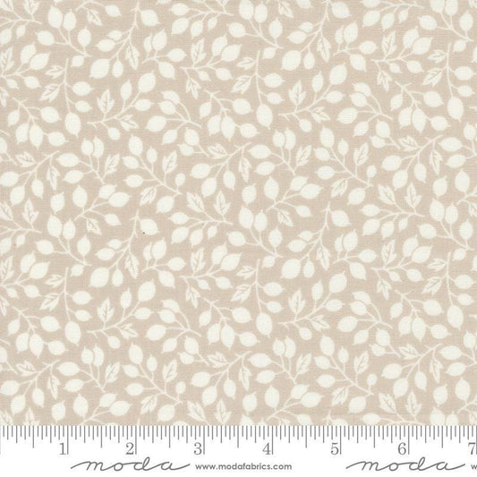 Image of the Portofino Branch Cobblestones quilting cotton fabric by Fig Tree Co for Riley Blake Designs. Features vines on a cream background. Cute Little Fabric Shop