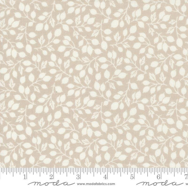 Image of the Portofino Branch Cobblestones quilting cotton fabric by Fig Tree Co for Riley Blake Designs. Features vines on a cream background. Cute Little Fabric Shop