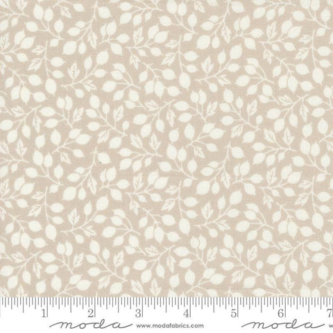 Image of the Portofino Branch Cobblestones quilting cotton fabric by Fig Tree Co for Riley Blake Designs. Features vines on a cream background. Cute Little Fabric Shop