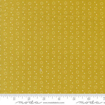 SALE Portofino Polka Dot 35397 Pineapple - Moda Fabrics - Dotted Scattered Circles Dots - Quilting Cotton Fabric