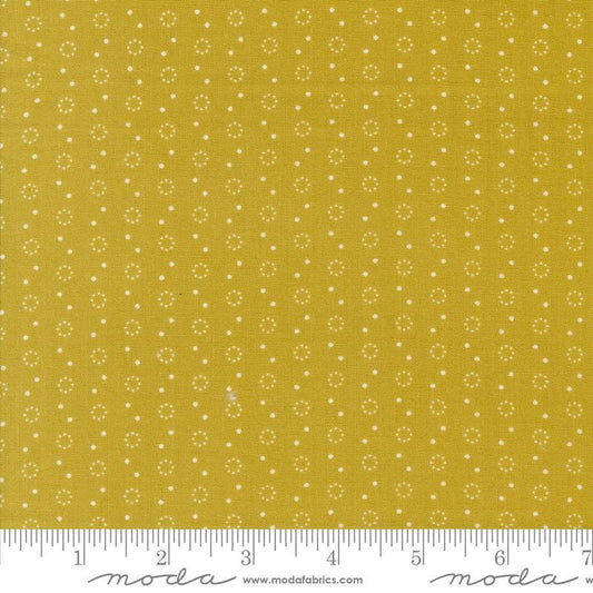 SALE Portofino Polka Dot 35397 Pineapple - Moda Fabrics - Dotted Scattered Circles Dots - Quilting Cotton Fabric
