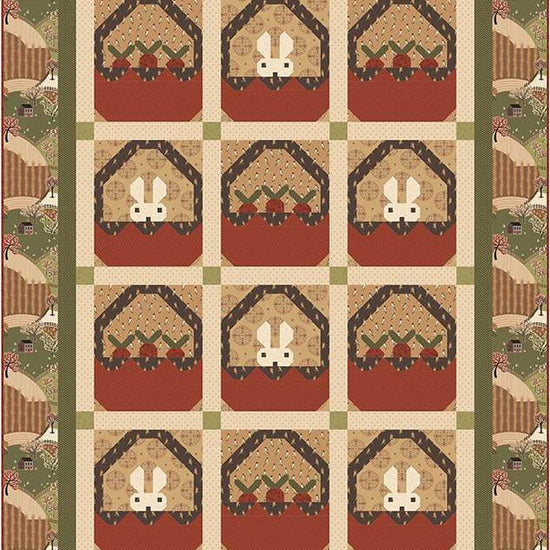 Image of the Carrot Patch quilt pattern by Laugh Yourself Into Stitches by Riley Blake Designs. Features bunnies in baskets on a quilt.
Cute Little Fabric Shop