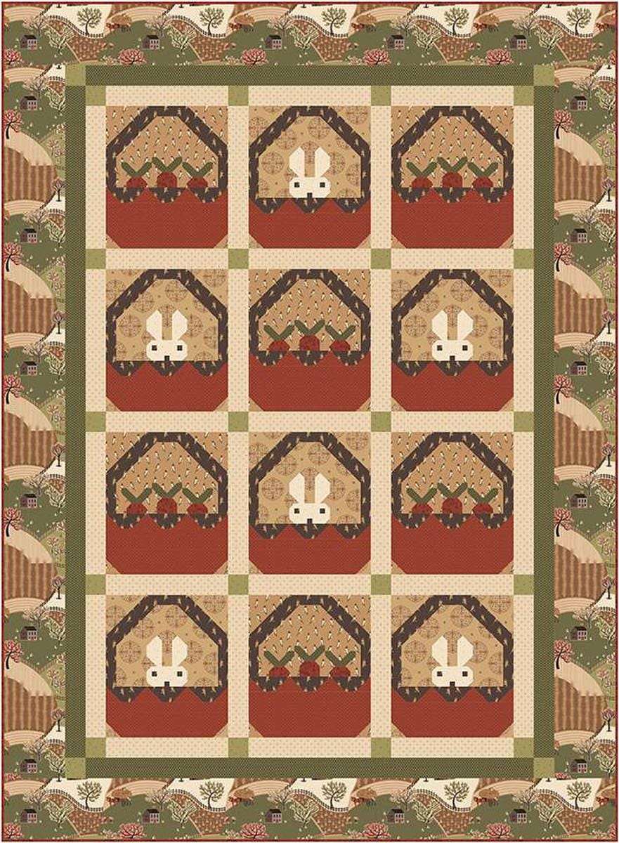 Image of the Carrot Patch quilt pattern by Laugh Yourself Into Stitches by Riley Blake Designs. Features bunnies in baskets on a quilt.
Cute Little Fabric Shop
