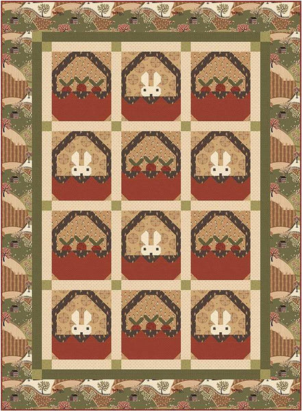 Image of the Carrot Patch quilt pattern by Laugh Yourself Into Stitches by Riley Blake Designs. Features bunnies in baskets on a quilt.
Cute Little Fabric Shop