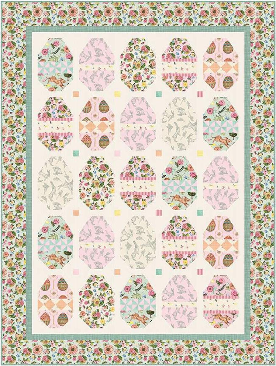 Image of the Easter Egg Hunt quilt pattern by Laugh Yourself Into Stitches by Riley Blake Designs. Features easter eggs on a quilt.
Cute Little Fabric Shop