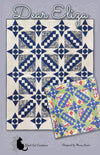 Image of the Dear Eliza Quilt Pattern by Black Cat Creations. Features star patterns on a quilt. 
Cute Little Fabric Shop