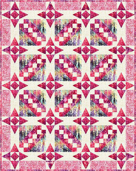 Image of the Dear Eliza Quilt Pattern by Black Cat Creations. Features star patterns on a quilt. 
Cute Little Fabric Shop