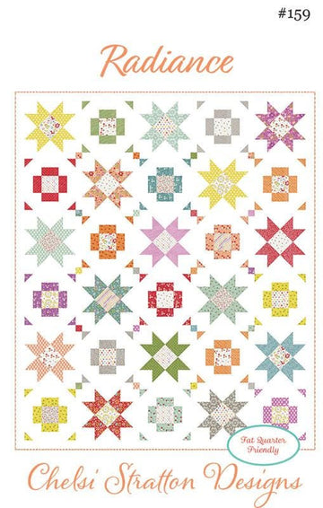 Image of the Radiance quilt pattern Chelsi Stratton Designs for Moda Fabrics. Features a quilt with flowers and star blocks.
Cute Little Fabric Shop