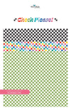 Image of the Check Please! storyboard quilting cotton fabric by Riley Blake Designs. Features 1/4 inch check gingham. 
Cute Little Fabric Shop