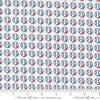 Image of the Play Ball Baseball Chalk quilting cotton fabric by Moda Fabrics. Features novelty scattered baseballs on a cream background. 
Cute Little Fabric Shop