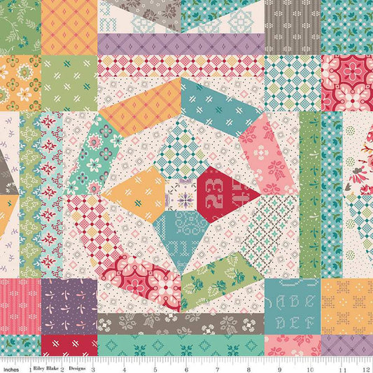 Image of the Piece & Plenty Home Décor Vintage Spring Multi by Lori Holt for Riley Blake Designs. Features many various patterns with many colors. 
Cute Little Fabric Shop