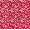 Image of the Red Delicious Velvet Red quilting cotton fabric by Riley Blake Designs. Features flowers and sprigs on a red background. 
Cute Little Fabric Shop