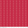 Image of the Red Delicious Currant Jelly Berry quilting cotton fabric by Riley Blake Designs. Features floral and dotted stripes on a hot pink background. 
Cute Little Fabric Shop