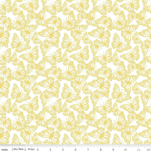 Image of the Friendship Florals Butterflies White quilting cotton fabric by Diane Labombarbe for Riley Blake Designs. Features butterflies scattered on a white background.
Cute Little Fabric Shop