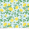 Image of the Friendship Florals Roses Sky quilting cotton fabric by Diane Labombarbe for Riley Blake Designs. Features roses and leaves on a blue background.
Cute Little Fabric Shop