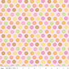 Image of the Pretty Kitty™ Yarn Dots Pink quilting cotton fabric by Doodlebug Design Inc for Riley Blake Designs. Features balls of yarn on a pink background. Cute Little Fabric Shop