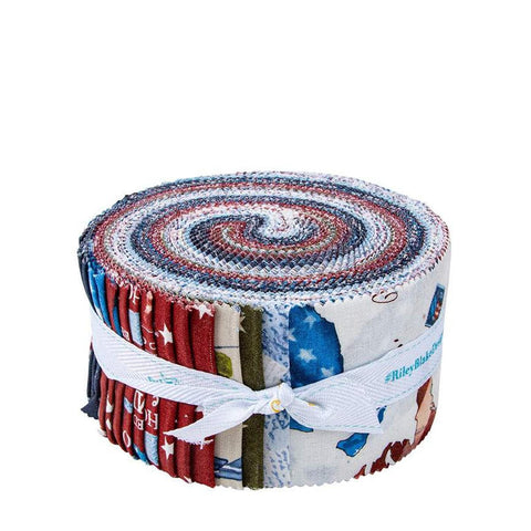 Image of the Letters From Home Rolie Polie by Vicki Gifford for Riley Blake Designs. Features patriotic fabrics. 
Cute Little Fabric Shop