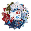 Image of the Letters From Home Fat Quarter Bundle by Vicki Gifford for Riley Blake Designs. Features patriotic fabrics. 
Cute Little Fabric Shop