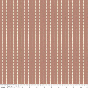 Blush 'n Butterscotch Clouds Dusty Rose quilting cotton fabric by Simple Simon & Company for Riley Blake Designs. Features striped clouds on a muted pink background. Cute Little Fabric Shop